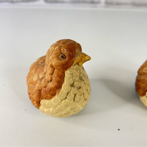 Vintage UC CTI Japan Ceramic Quail Partners Miniature Figurines (2) - Picture 9 of 11